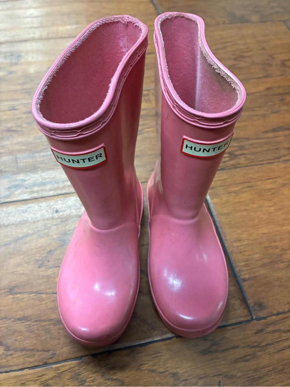 Hunter Kids First Classic Pink Rain Boots Size 9 in UK sizing - Picture 2 of 9